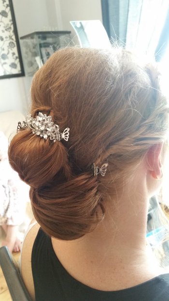 Simple braided wedding hair style